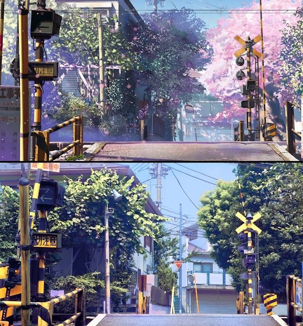 shi8.jpg 빛의 마술사라고 불리우는 신카이 마코토 애니메이션 장면과 실제 장소들